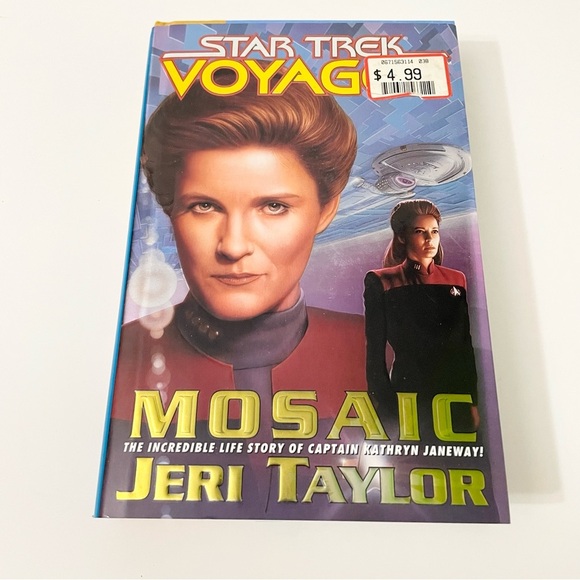 Vtg 1996 Star Trek Voyager Mosaic Book Jeri Taylor - Picture 1 of 16